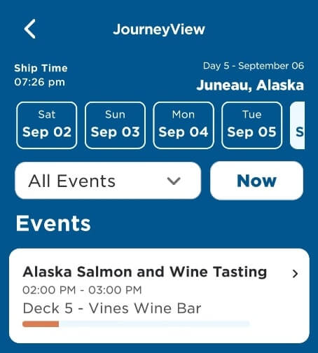 princess cruise wine tasting activities