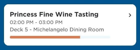 princess cruise wine tasting activities
