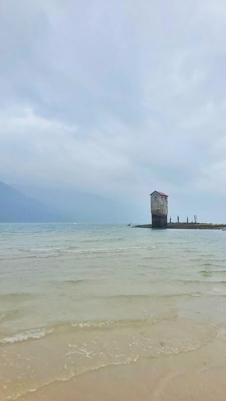sandy beach juneau treadwell mill historic site. juneau mill pump house