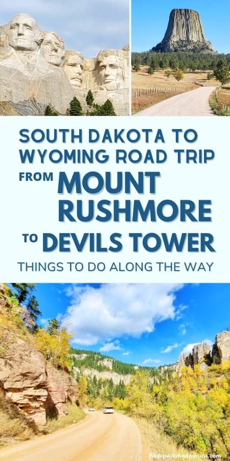 mount rushmore to devils tower drive. road trip from south dakota to wyoming. spearfish canyon