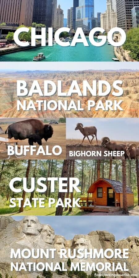 chicago to mount rushmore road trip things to do. chicago to south dakota road trip