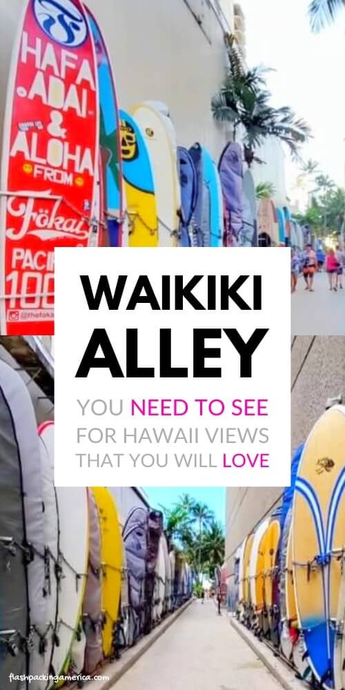 waikiki surfboard alley hawaii. honolulu. oahu