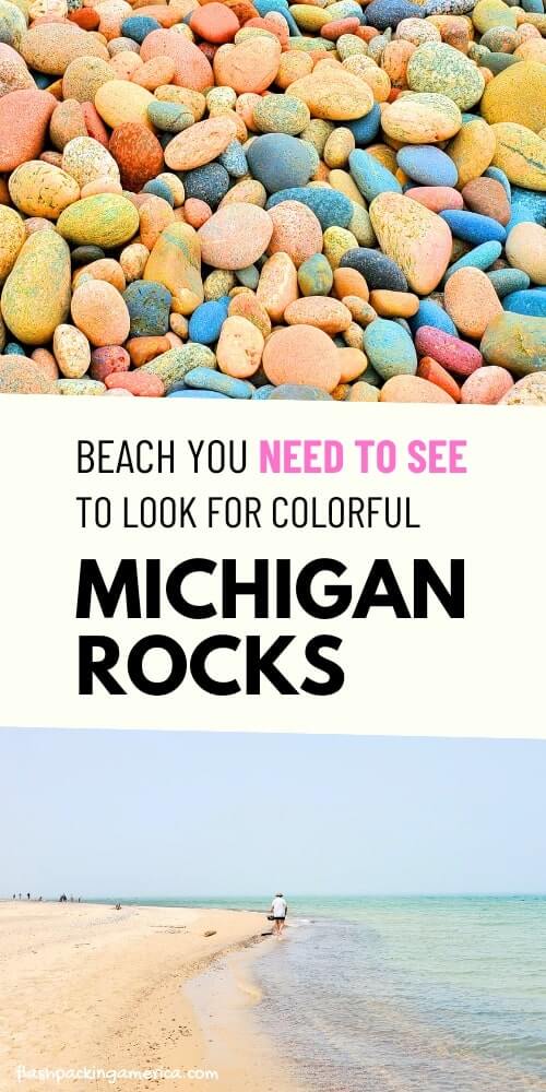 michigan rocks. whitefish point lighthouse beach. lake superior