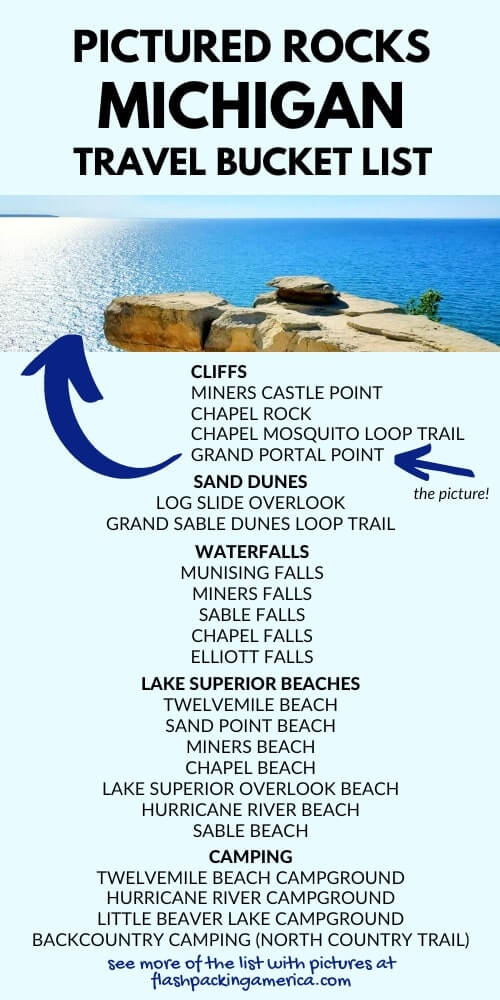 things to do in pictured rocks michigan. hiking grand portal point