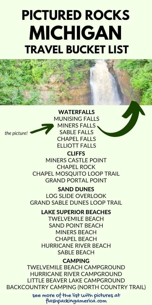 things to do in pictured rocks michigan. waterfalls: miners falls