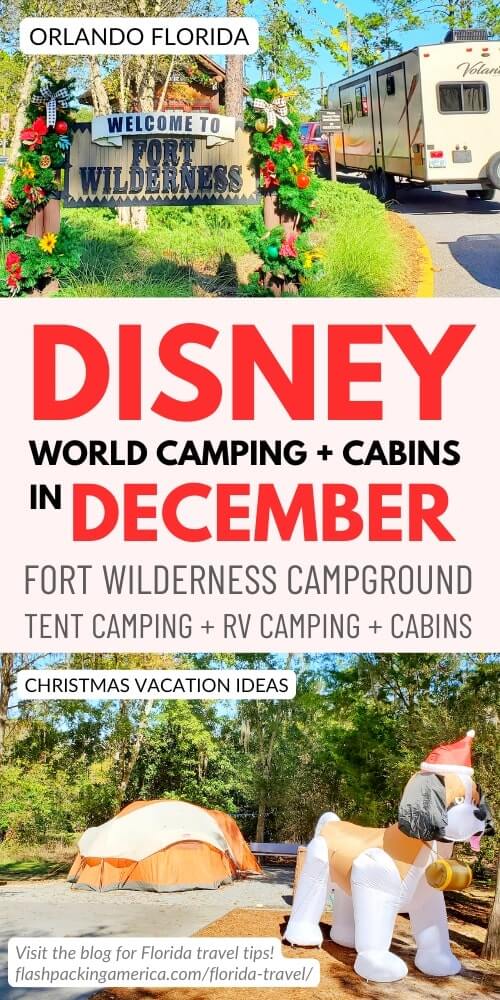disney world tent camping in december. fort wilderness campground. disney world christmas holiday