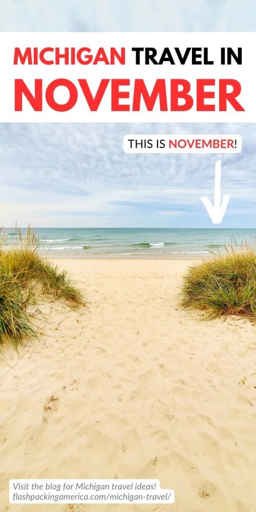 lake michigan camping in november. michigan camping in the fall. open campgrounds