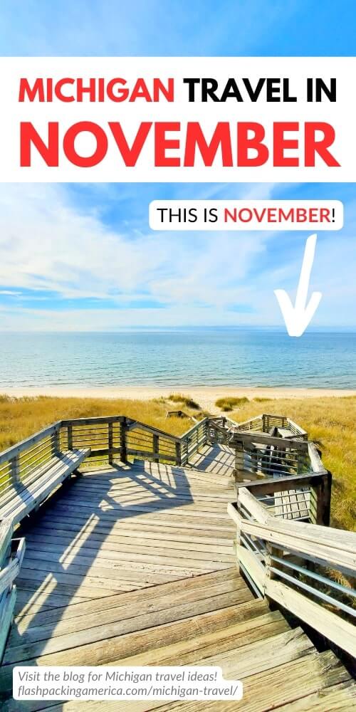 lake michigan camping in november. michigan camping in the fall. open campgrounds