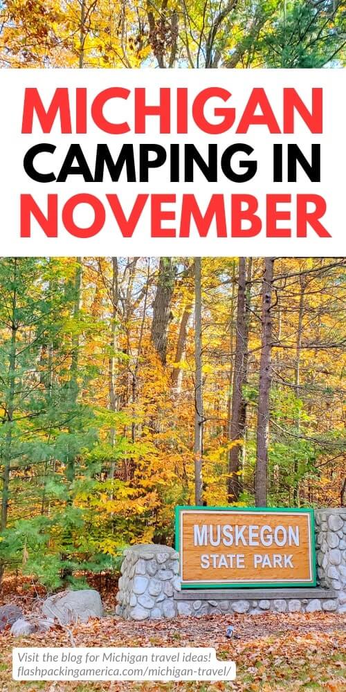 muskegon state park camping in november