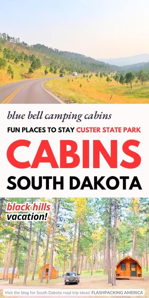 blue bell camping cabins. custer state park. black hills south dakota