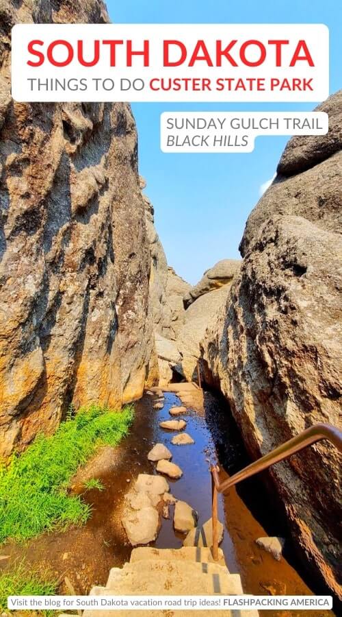 custer state park things to do. sunday gulch trail