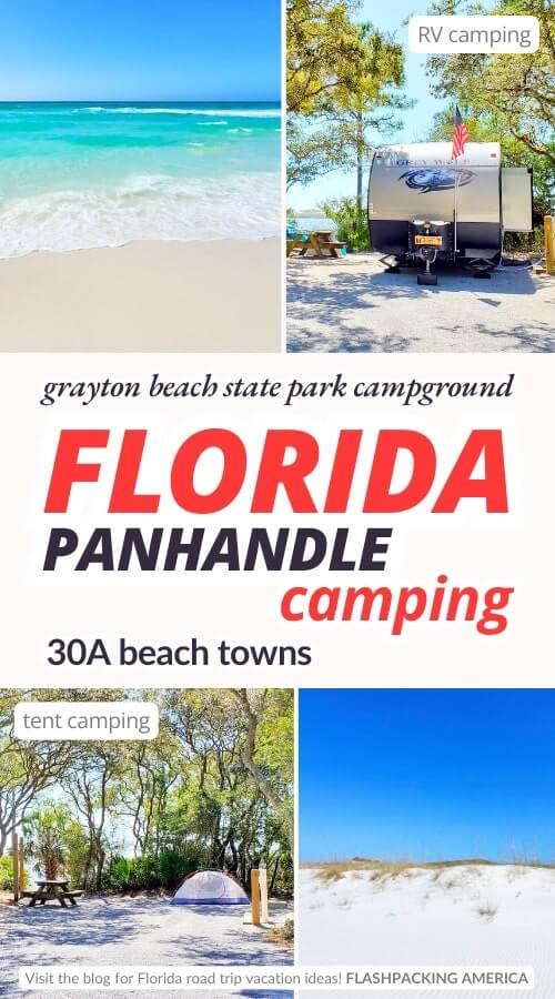 grayton beach state park campground. 30A camping. florida panhandle camping