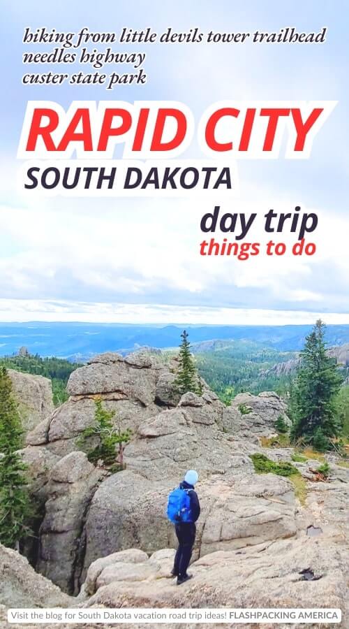 little devils tower trail. rapid city south dakota hikes. custer state park little devils tower trailhead