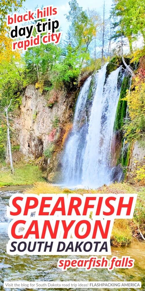 spearfish falls. spearfish canyon waterfalls