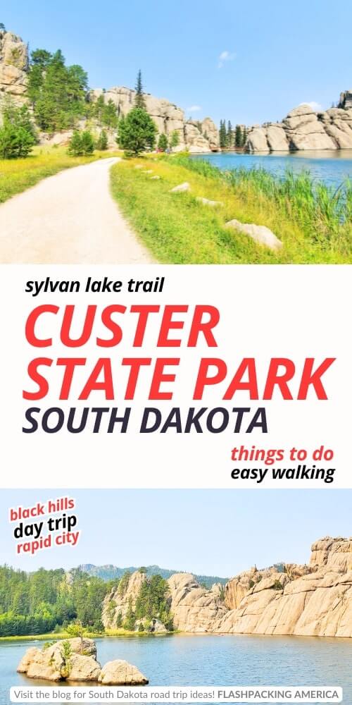 sylvan lake trail. custer state park south dakota.