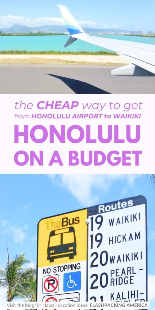 honolulu airport to waikiki bus. cheap way to get to waikiki from airport. honolulu bus
