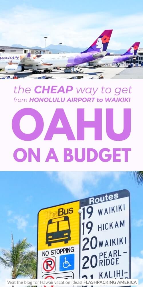 honolulu airport to waikiki bus. cheap way to get to waikiki from airport. oahu bus