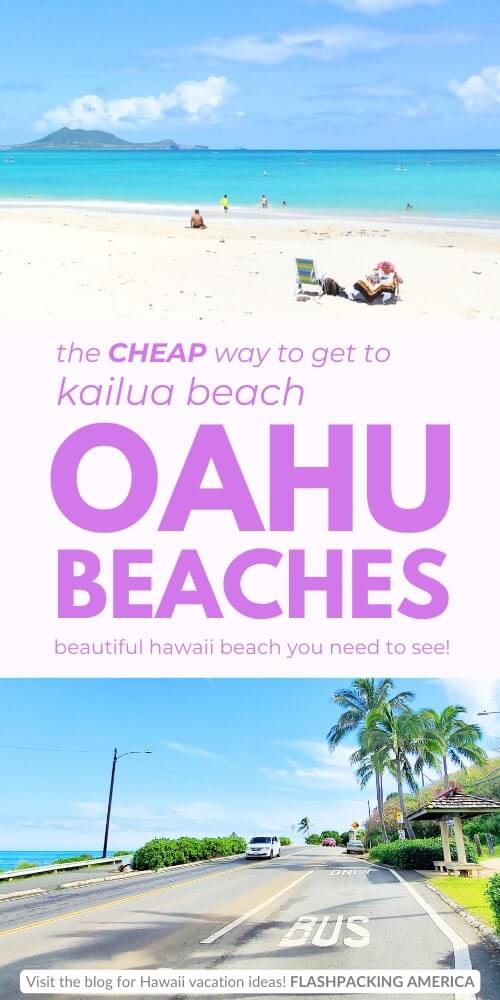 oahu beaches. bus to kailua beach