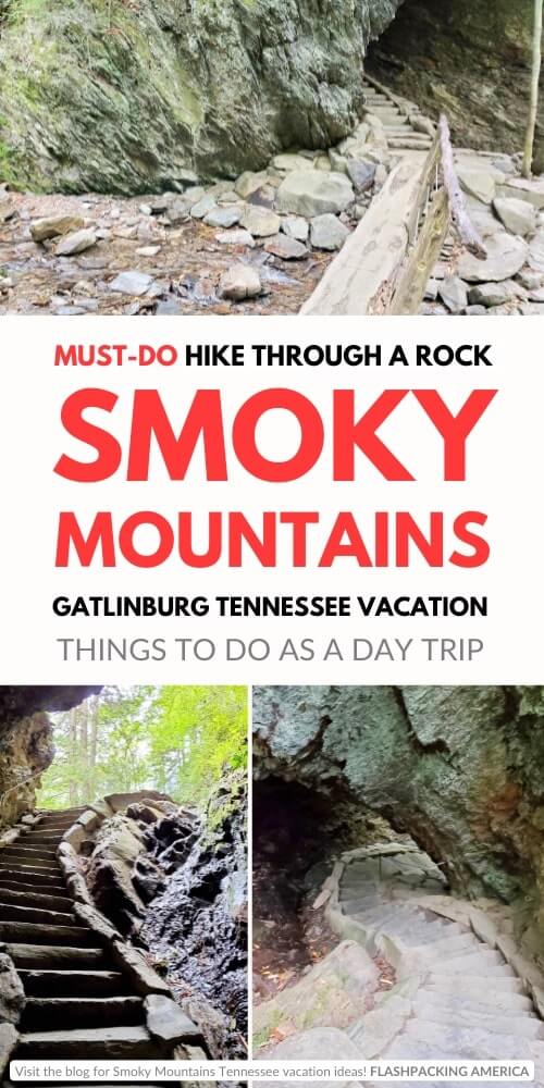 arch rock hike. smoky mountains tennessee. alum cave trail to arch rock