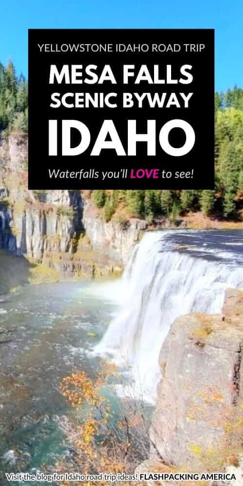 idaho waterfalls. mesa falls scenic byway. mesa falls