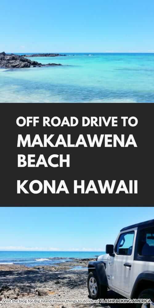 kona hawaii. 4x4 jeep drive to makalawena beach