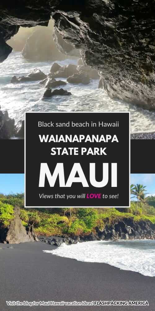 maui black sand beach. waianapanapa state park things to do