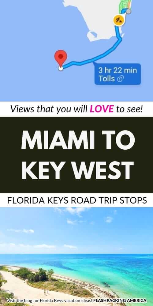 miami to key west stops map